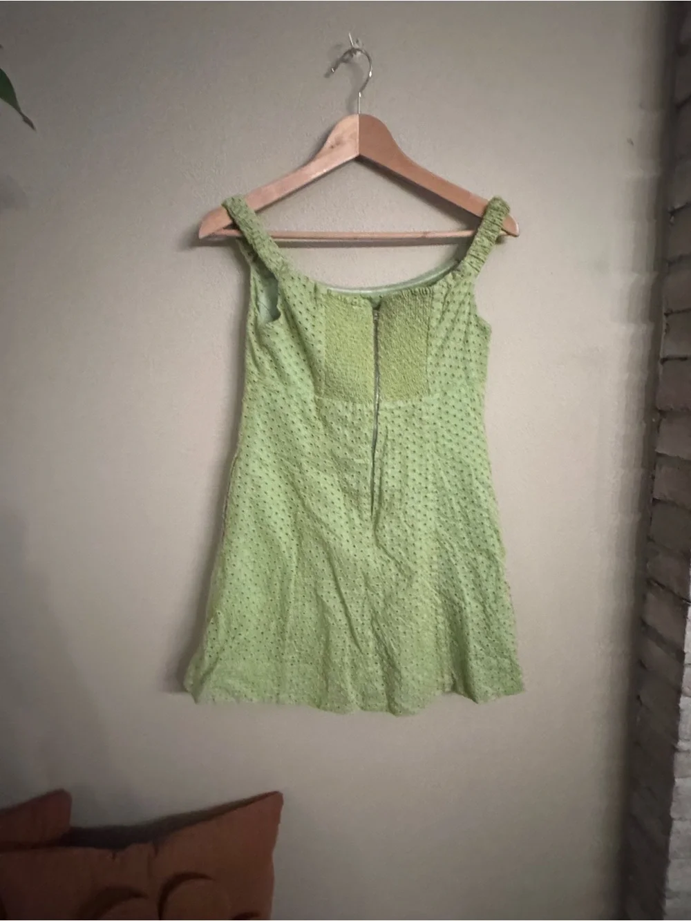 FREE PEOPLE Eyelet Fit & Flare Mini Dress